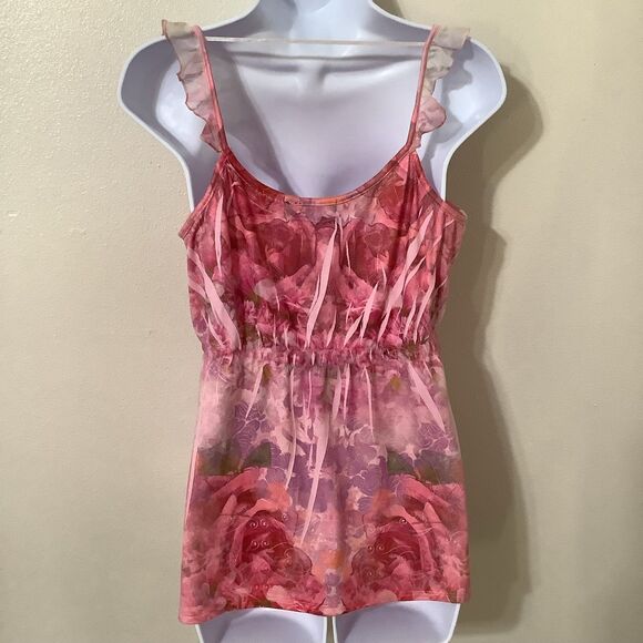 Apt. 9 Vintage Y2K Pink Fairycore Romantic Fairy Grunge Babydoll Blouse Large - Picture 7 of 11